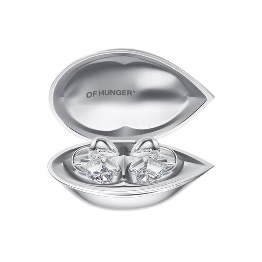 Silver-White Zircon AI Earphones