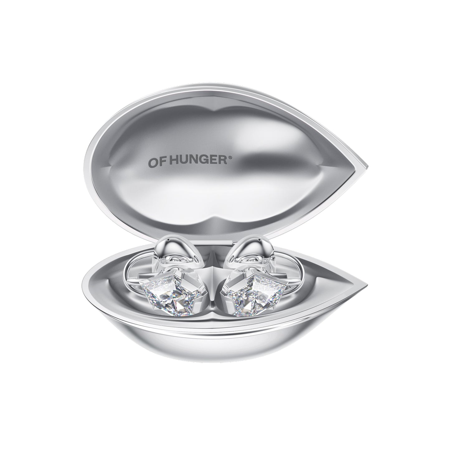 Silver-White Zircon AI Earphones