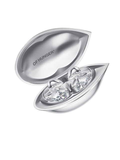 Silver-White Zircon AI Earphones